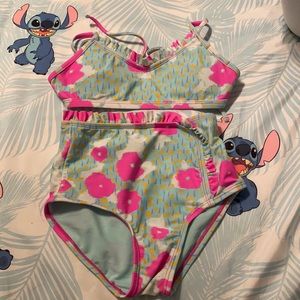 Girls high waisted bottom bikini